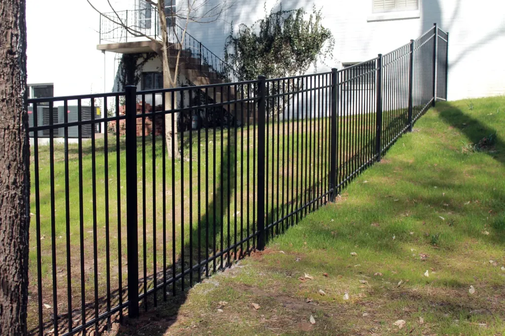 Aluminum Fence on Hill