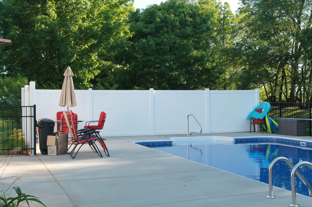 Vinyl Privacy Pool Fence