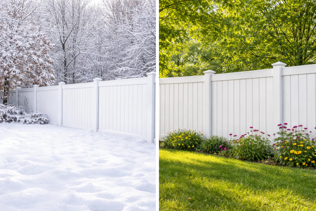 winter fence vs spring fence images