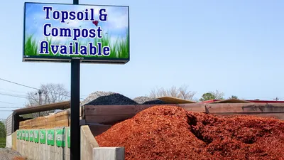 SLF building sign with mulch landscape supplies