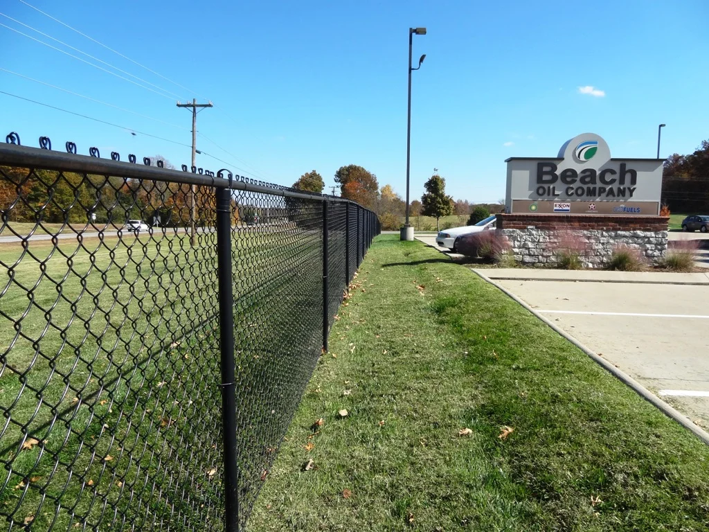 Commercial Black Vinyl Coated Fence