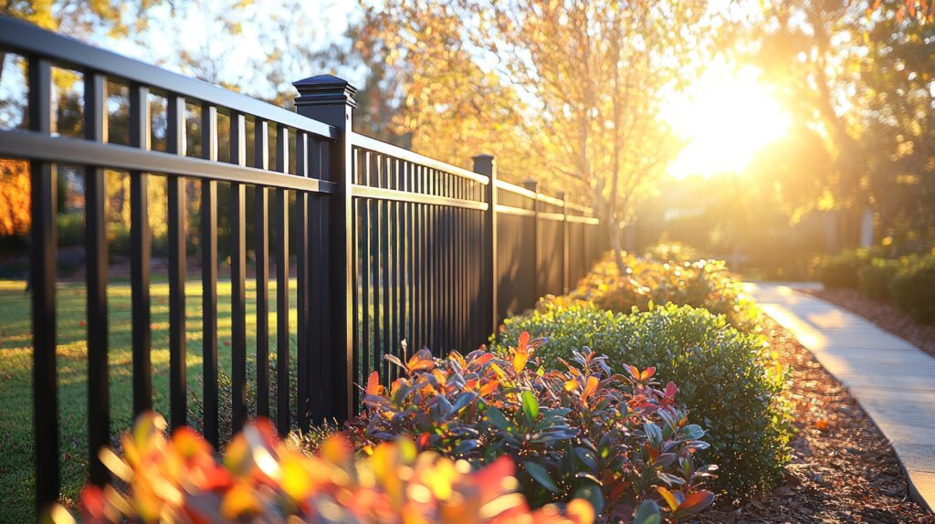 Tranquil outdoor fence